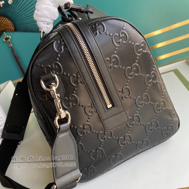 Gucci顶级男女包包 古驰GG压花旅行袋圆筒包 Gucci手提肩背斜挎包 625768  gdj1548